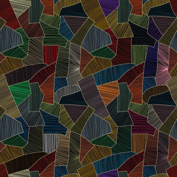 Patrón Mosaico Vectorial Sin Costuras Fondo Textil Arte Abstracto Colores — Archivo Imágenes Vectoriales
