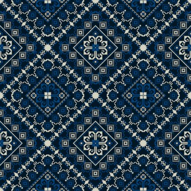 Geleneksel Letonya nakışı pürüzsüz desen, vektör çizimi