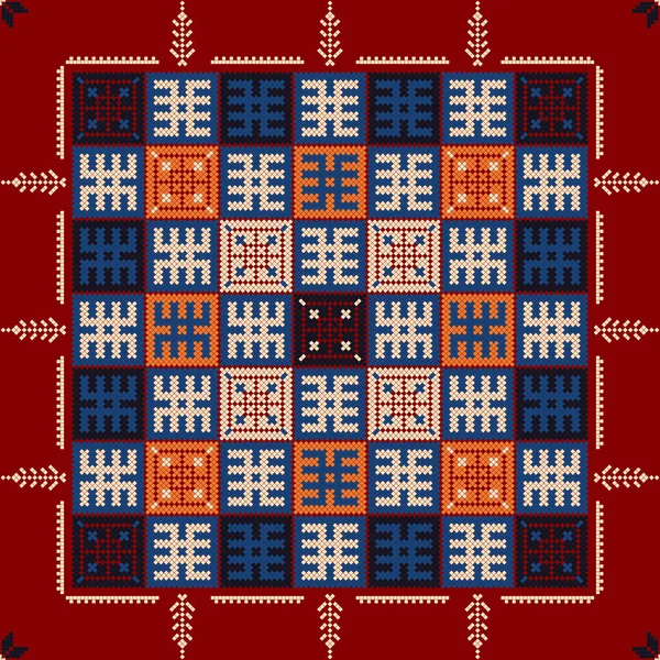 Patrón Sin Costura Bordado Tradicional Letón Ilustración Vectorial — Archivo Imágenes Vectoriales