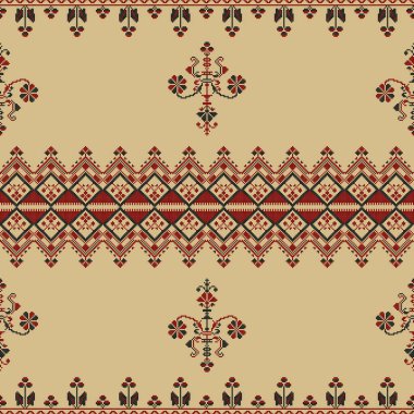 Geleneksel Polonya nakış vektör deseni