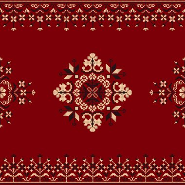 Geleneksel Polonya nakış vektör deseni