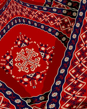 Rumen geleneksel arka planı, vektör illüstrasyonu