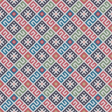 Geleneksel Gürcistan halk sanatı nakış vektör deseni