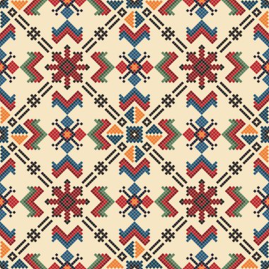 Geleneksel Bulgar nakış vektör deseni