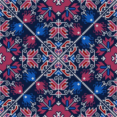 Geleneksel Bulgar nakış vektör deseni