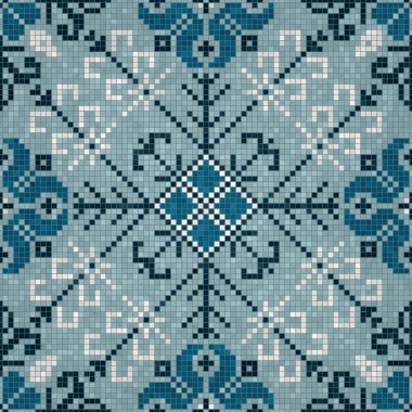 Mozaik kiremitler arka plan, kusursuz vektör deseni