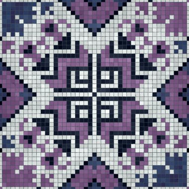 Mozaik kiremitler arka plan, kusursuz vektör deseni