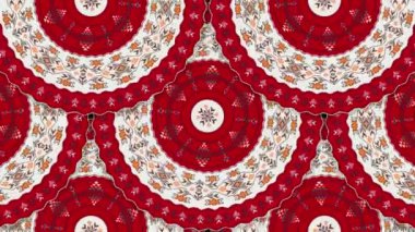 Geleneksel Gürcistan nakış sembolleriyle hareketsiz grafiksel döngü deseni