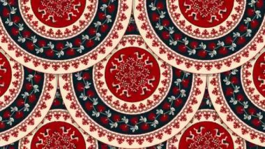 Polonya nakış işleme döngüsü renk döngüsü deseni