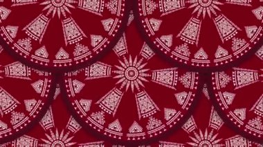 Geleneksel Tunus nakışlı hareketsiz döngü deseni