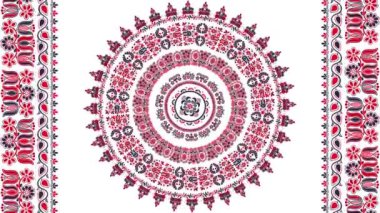 Geleneksel Macar hareketi tekrarlayan döngü, soyut 4k tasarımı