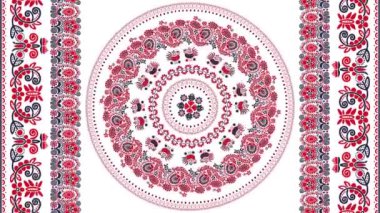 Geleneksel Macar hareketi tekrarlayan döngü, soyut 4k tasarımı