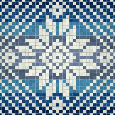 Scandinavian style seamless mosaic tiles pattern clipart