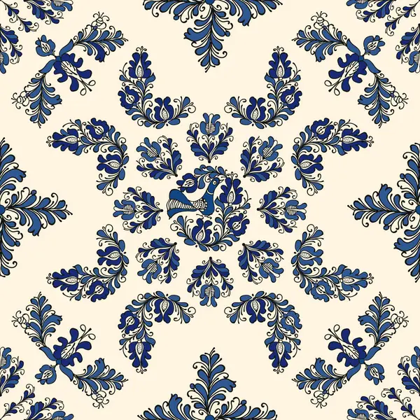 Korond, Transilvanya geleneksel seramik, seramik, seramik ve çömlekçilikten esinlenilmiş dekoratif arkaplan çizimi. Düzenlenebilir dikişsiz vektör deseni.