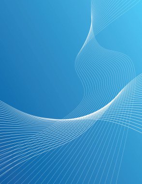Eğim arkaplanı üzerinde dalgalı çizgiler