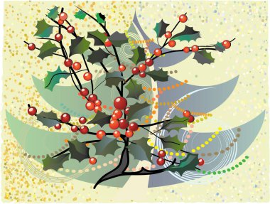 Yılbaşı renkleriyle illüstrasyon