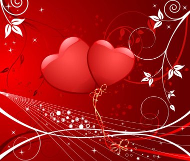 romantik arka plan, vektör çizim