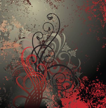 Çiçek tarzında vektör süslemesi