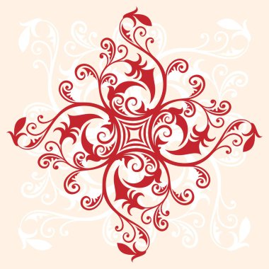 Çiçek tarzında vektör süslemesi