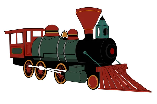 Locomotiva Vapor Ilustração Vetorial —  Vetores de Stock
