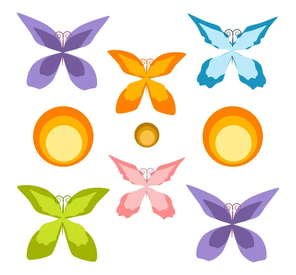Papillons Fond Vectoriel Illustration Vectorielle — Image vectorielle