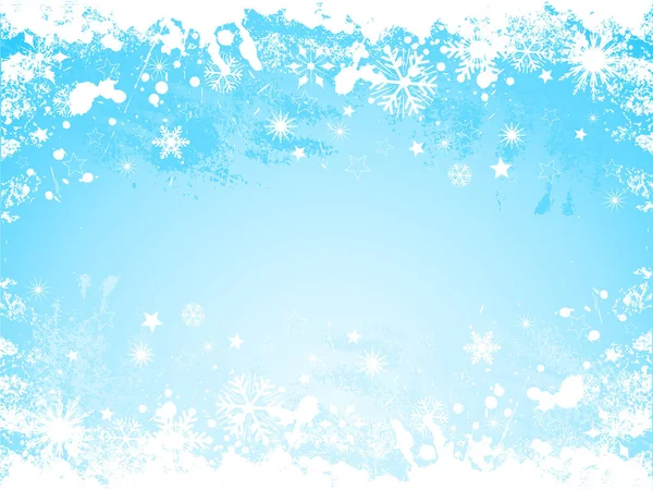 Grunge Hintergrund Von Schneeflocken — Stockvektor