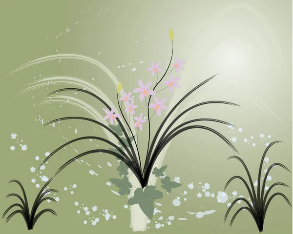 Fond Floral Vectoriel Grunge — Image vectorielle