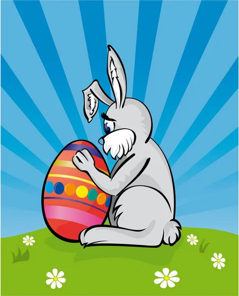 Ilustración Vectorial Conejo Pascua — Vector de stock