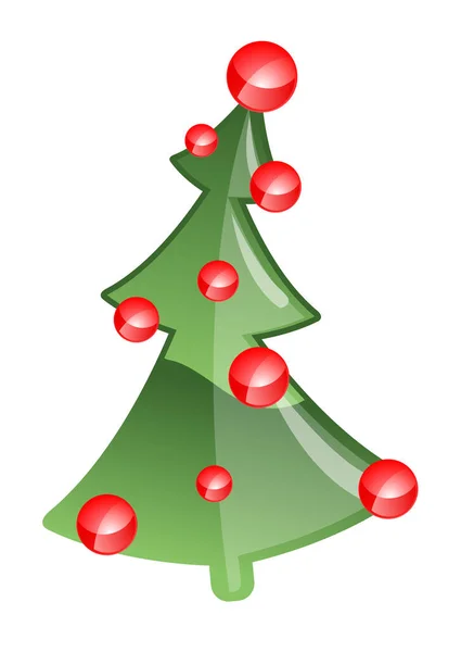 Vektorová Ilustrace Jasného Vánočního Stromečku — Stockový vektor