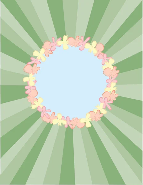 Couleurs Pastel Fleurs Entourant Fenêtre Pour Copie Produit — Image vectorielle