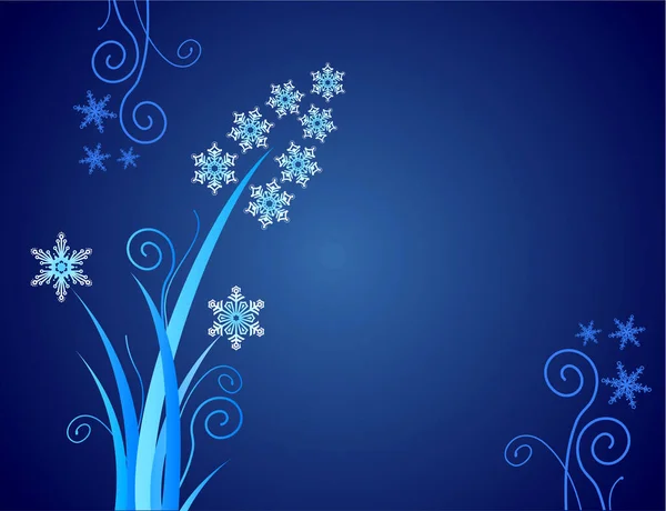 Flocos Neve Flor Natal Ornamento Vetor — Vetor de Stock