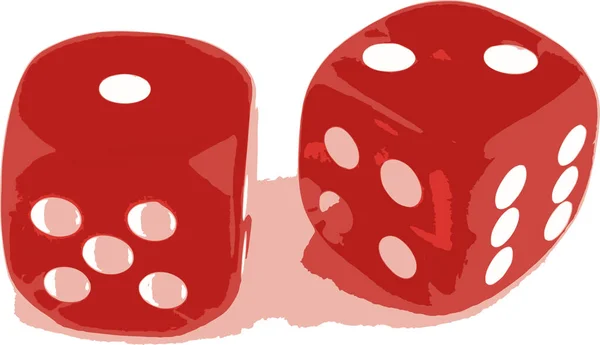 Dice Close Showing Numbers — Stock Vector