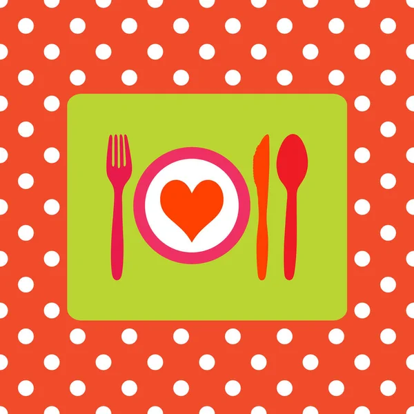 健康食品 健康的な食事やバレンタインディナーのためのデザイン — ストックベクタ