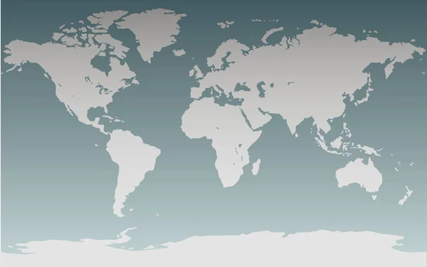 世界の正確な地図 南極を含む 正確な地球を作るための球への地図 — ストックベクタ