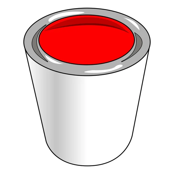 Rote Tinte Kann Über Weißem Hintergrund Isoliert Werden — Stockvektor