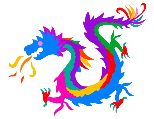 ドラゴン画像 ベクトル図 — ストックベクタ