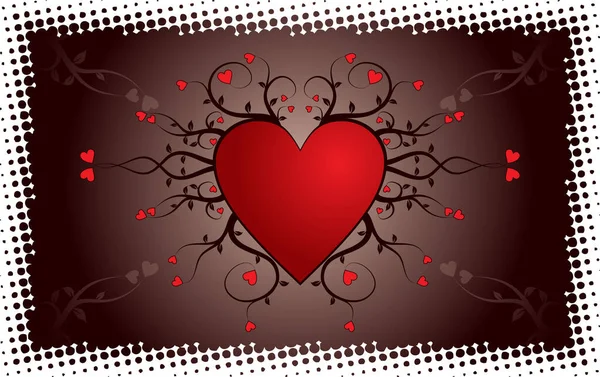 Valentine Grunge Background Vector Illustration — 图库矢量图片