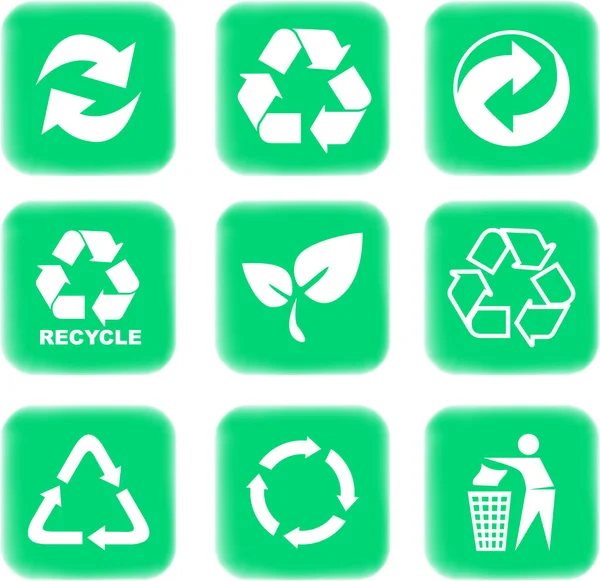 Περιβάλλον Και Ανακύκλωση Εικονιδίων — Διανυσματικό Αρχείο