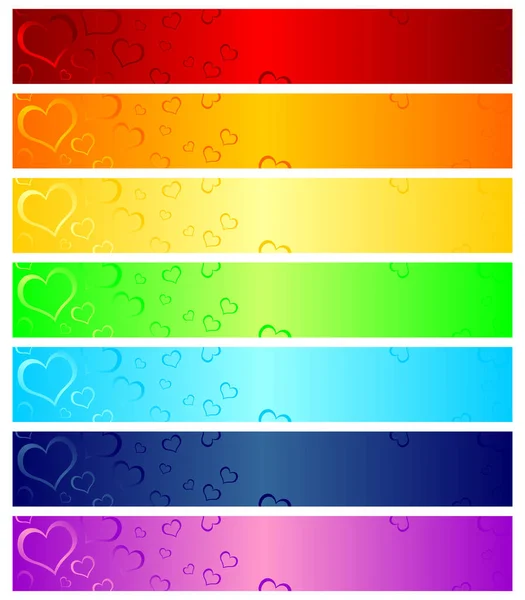 Διαφορετικές Κεφαλίδες Χρωμάτων Που Μπορούν Χρησιμοποιηθούν Web Banners — Διανυσματικό Αρχείο
