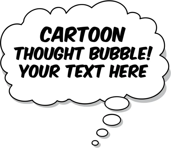 Vector Dibujos Animados Pensamiento Burbuja Agregue Propio Texto Fácilmente — Archivo Imágenes Vectoriales
