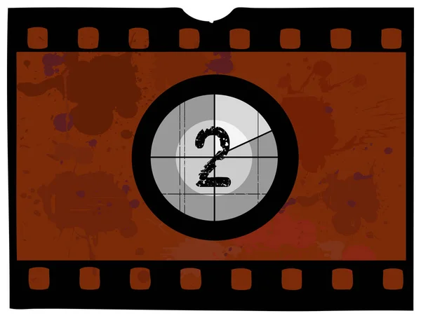Old Fashioned Film Countdown — Stockvector