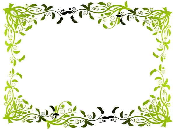 Image Abstraite Cadre Floral Illustration Vectorielle — Image vectorielle