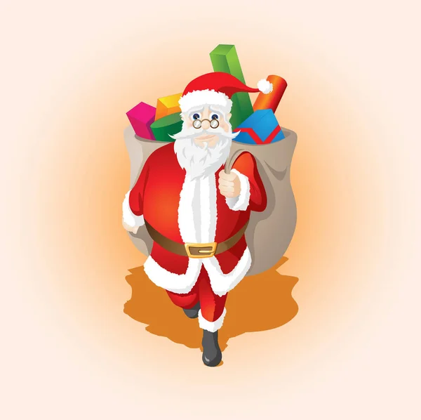 Santa Clous Εικόνα Δώρων Διανυσματική Απεικόνιση — Διανυσματικό Αρχείο