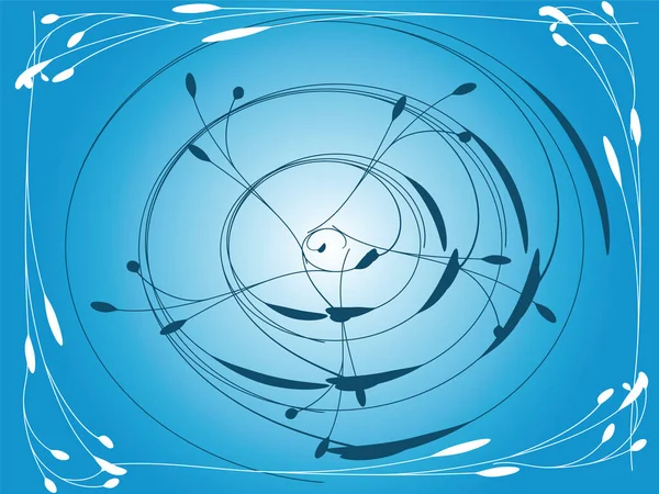 Ilustrasi Abstrak Dari Lingkaran Tanaman - Stok Vektor