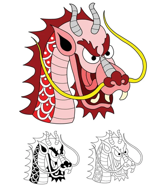 Une Illustration Vectorielle Dragon Mignon — Image vectorielle