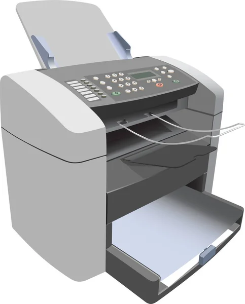 Máquina Fax Ilustração Imagem Ilustração Vetorial — Vetor de Stock