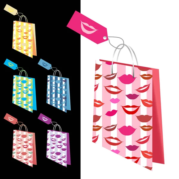 Shopping Bag Collezione Tuo Design — Vettoriale Stock