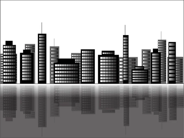 Vektorová Ilustrace Scény Městě — Stockový vektor