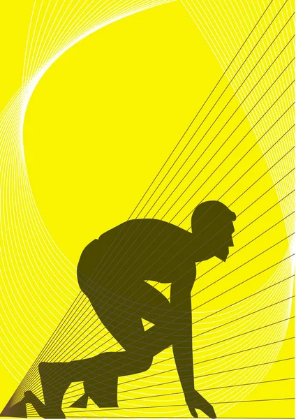Illustration Vektor Für Einen Sport Spiel Hintergrund Rennen Läufer — Stockvektor