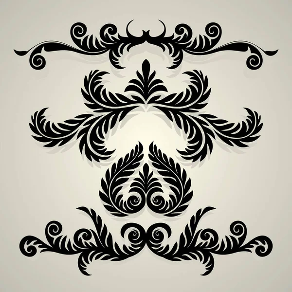 Ornamento Vettoriale Stile Floreale — Vettoriale Stock